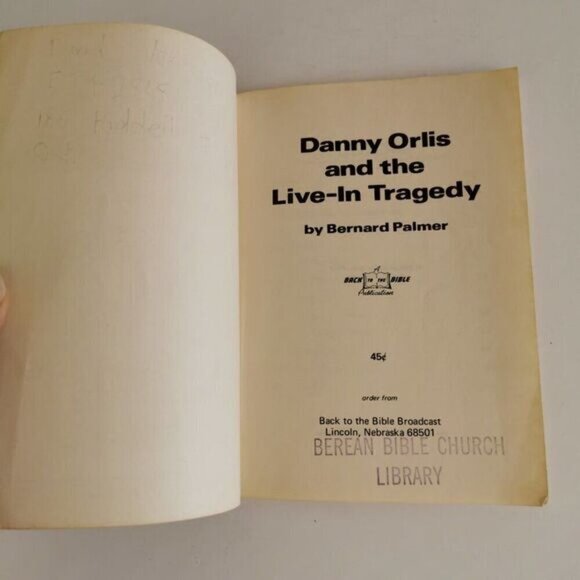 1970 Danny Orlis Paperback Book - Ex-Library - Bernard Palmer Young Christian - Picture 6 of 8